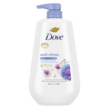 Moisturizing Bodywash  in Kenya - Dove Anti-Stress with Blue chamomile  and Oat Milk 1bottle