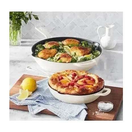 2-Piece Enamel Cast Iron Set, Blue