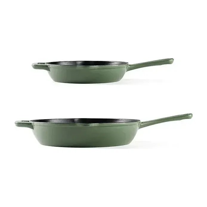2-Piece Enamel Cast Iron Set, Sage