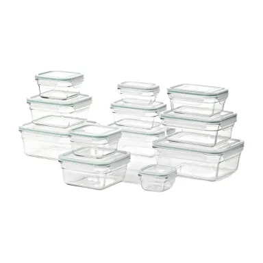 24-Piece Glass Food Storage container Set by Glasslock (Inclusive of Lids)