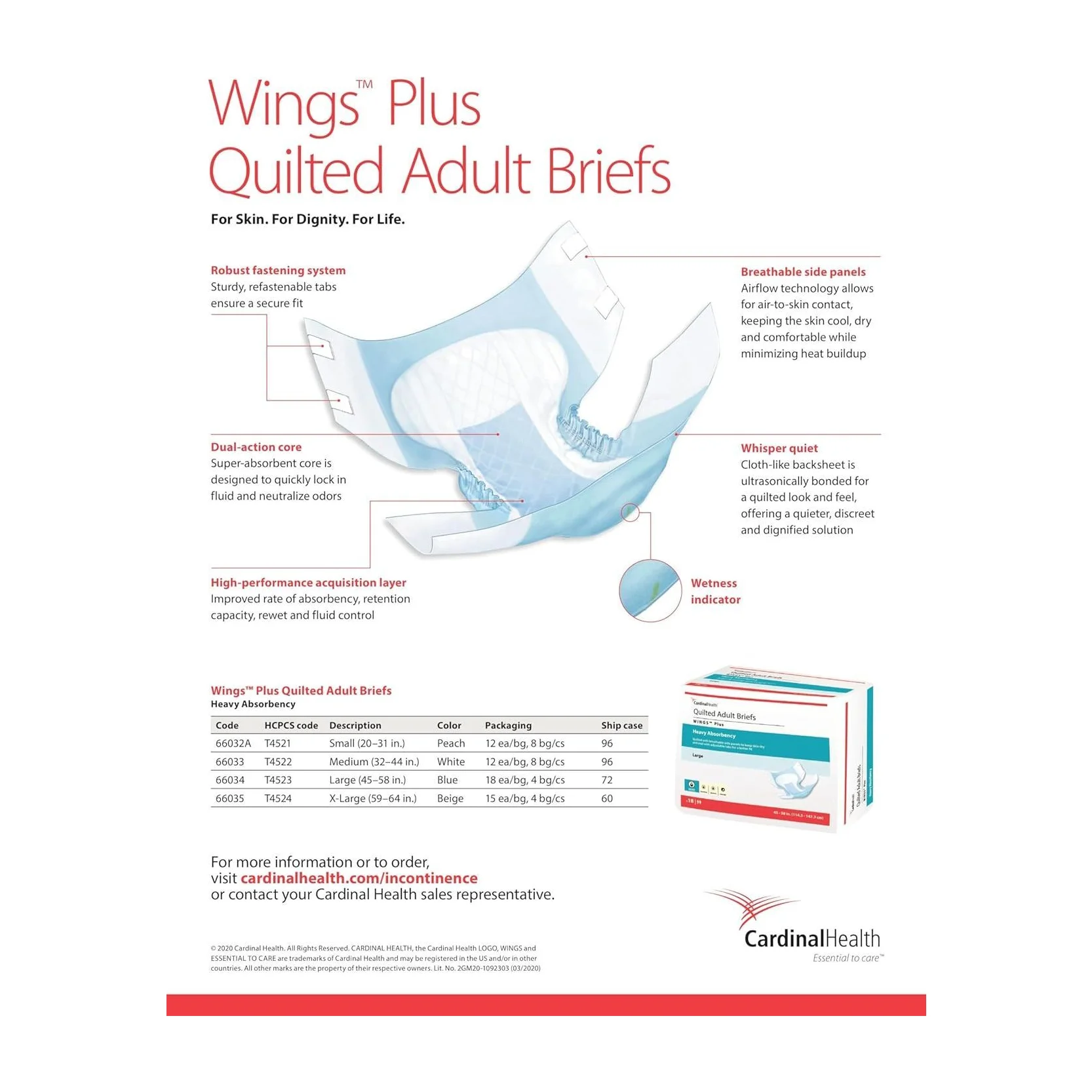 Adult Diapers Cardinal Health Quilted