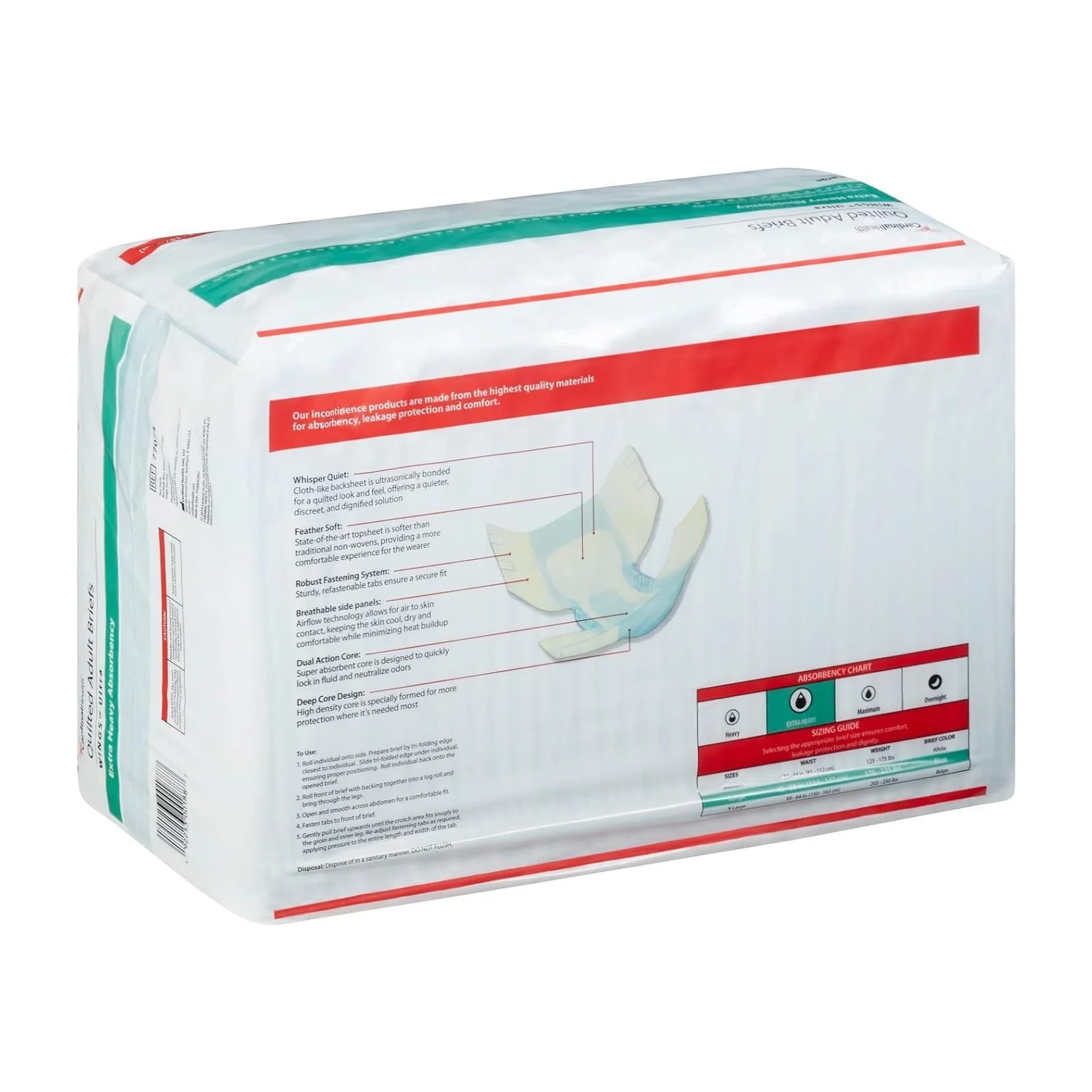 Adult Diapers Cardinal Health Quilted