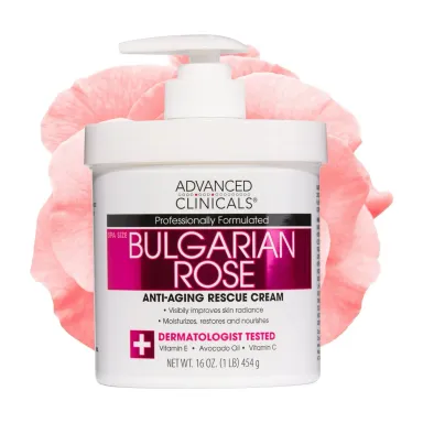 Anti Aging Moisturizing Body Cream -Advanced Clinicals  Bulgarian Rose