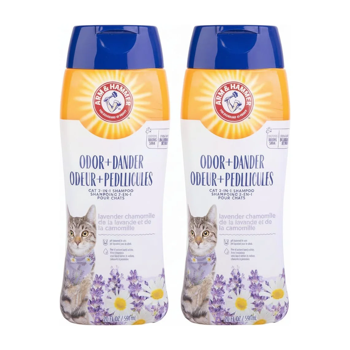 Arm & Hammer 2-in-1 Deodorizing & Dander Reducing Cat Shampoo (1-Pack)