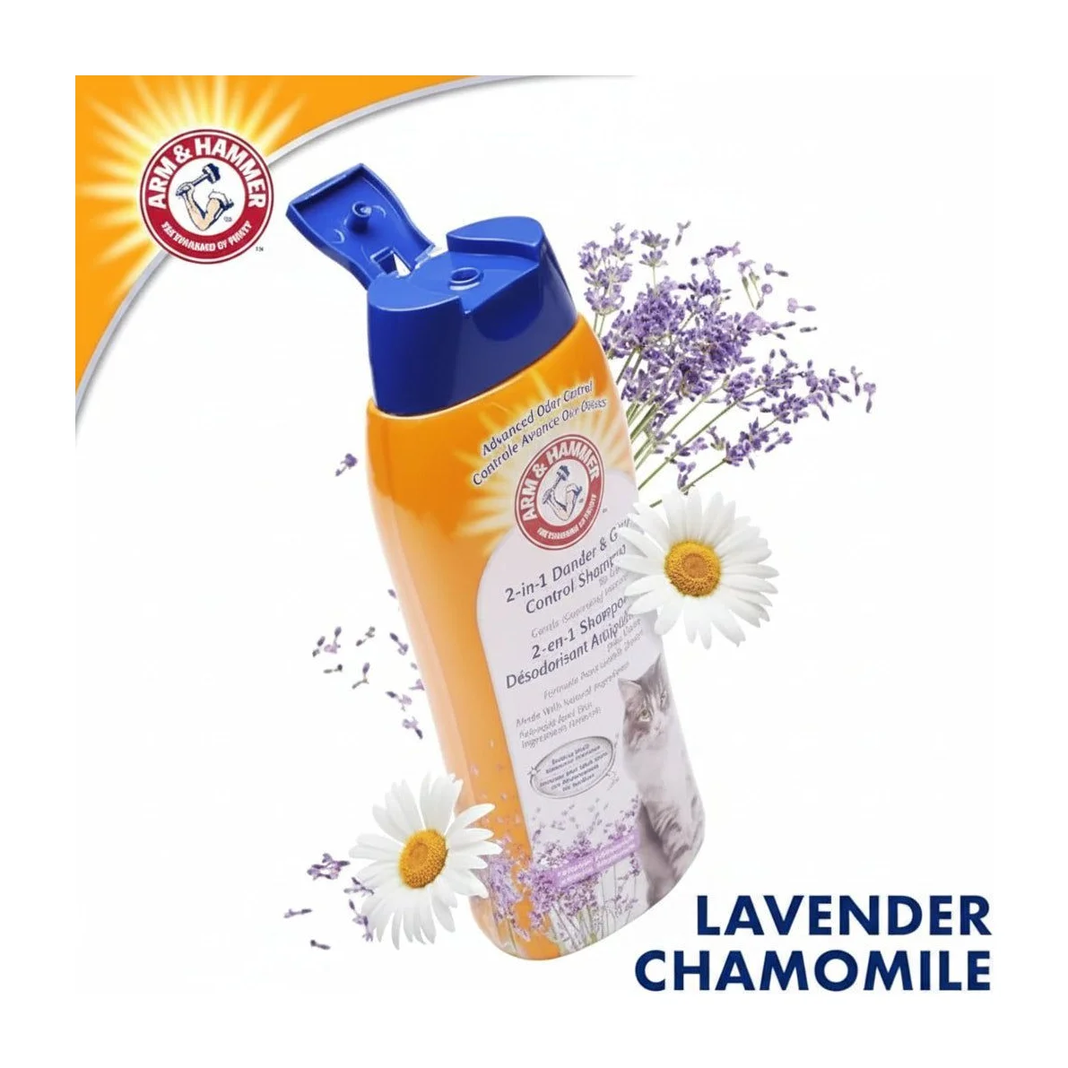 Arm & Hammer 2-in-1 Deodorizing & Dander Reducing Cat Shampoo (1-Pack)