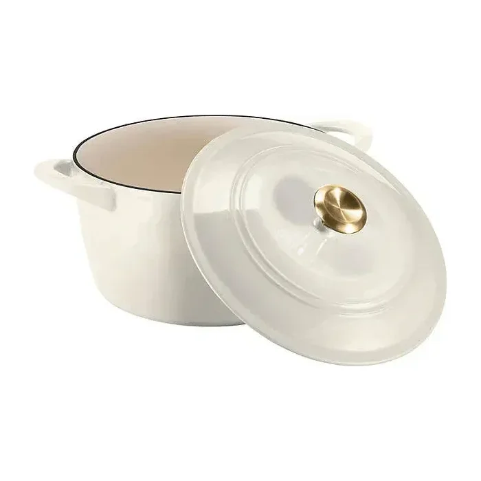 Tramontina 7 Qt Enameled Cast Iron Dutch Oven, Oyster