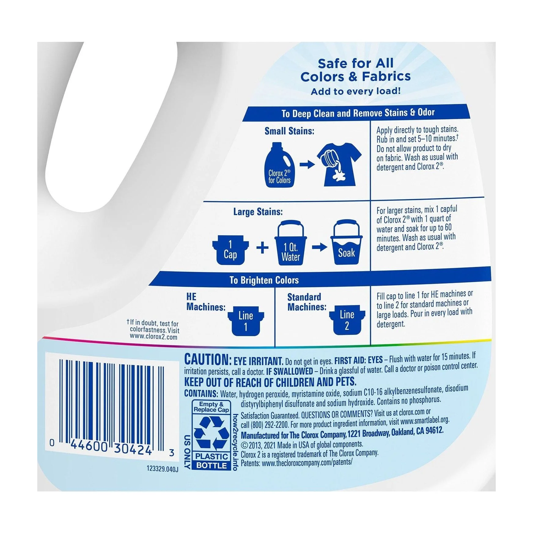 Clorox 2 for Colors Free & Clear Stain Remover for Sensitive Skin