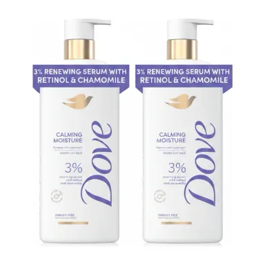 Dove 3%  Retinol & Chamomile Renewing Serum  Body Wash (2 pack)
