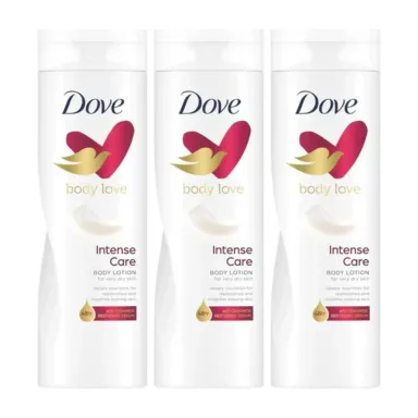 Dove Intense Care Body Lotion 400ml each (3 pack)