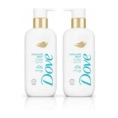 DOVE Exfoliate Away Serum Body Wash (2 pack)