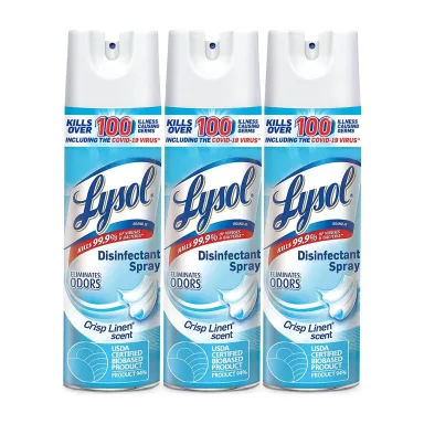 Lysol Disinfectant Spray Crisp Linen in Kenya - 3 Pack