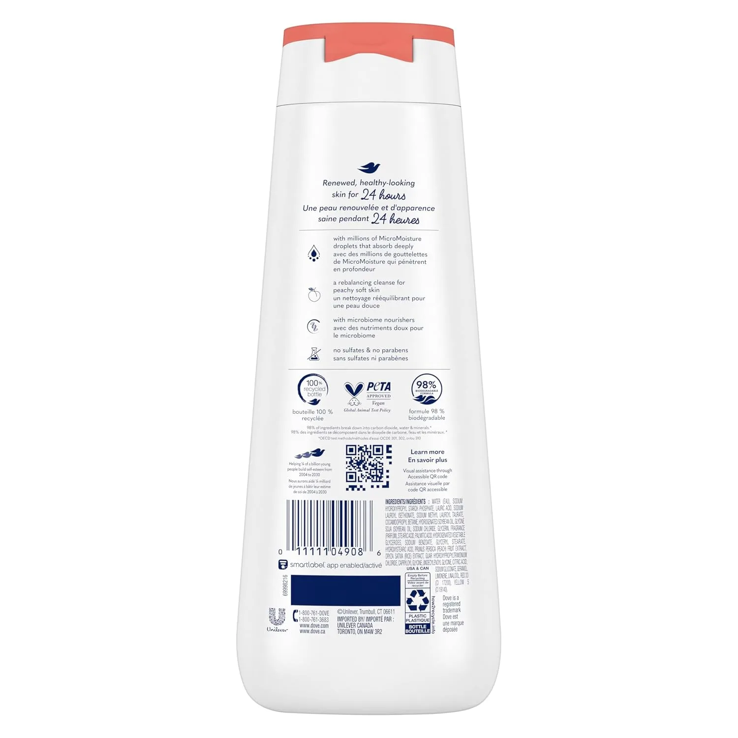 Dove White Peach & Rice Milk Body Wash | Buy in Kenya 1 bottle