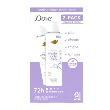 Dove Whole Body Aluminum Free Spray Deodorant in Kenya- 2pack