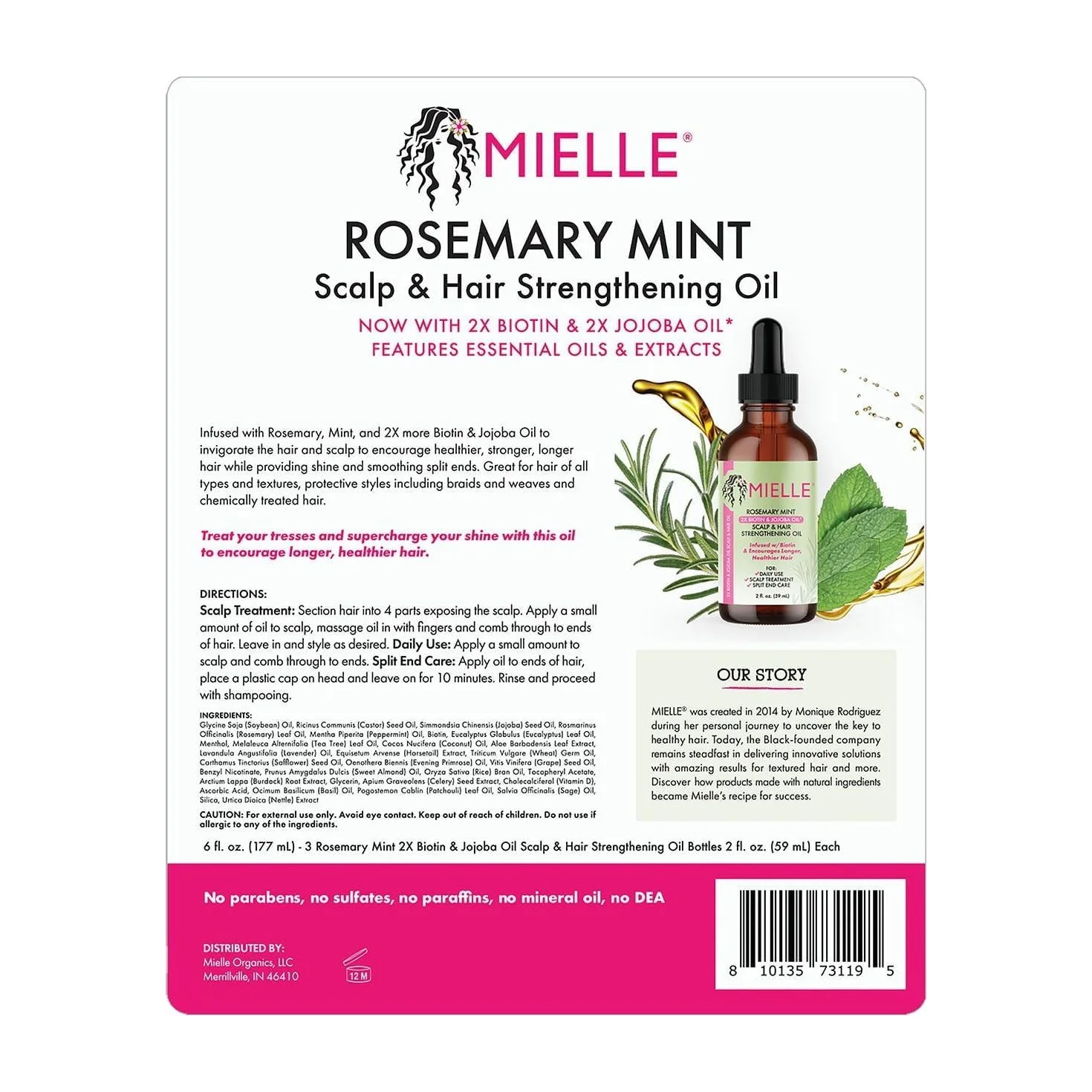 Mielle Rosemary Mint Scalp and Hair Oil in Kenya