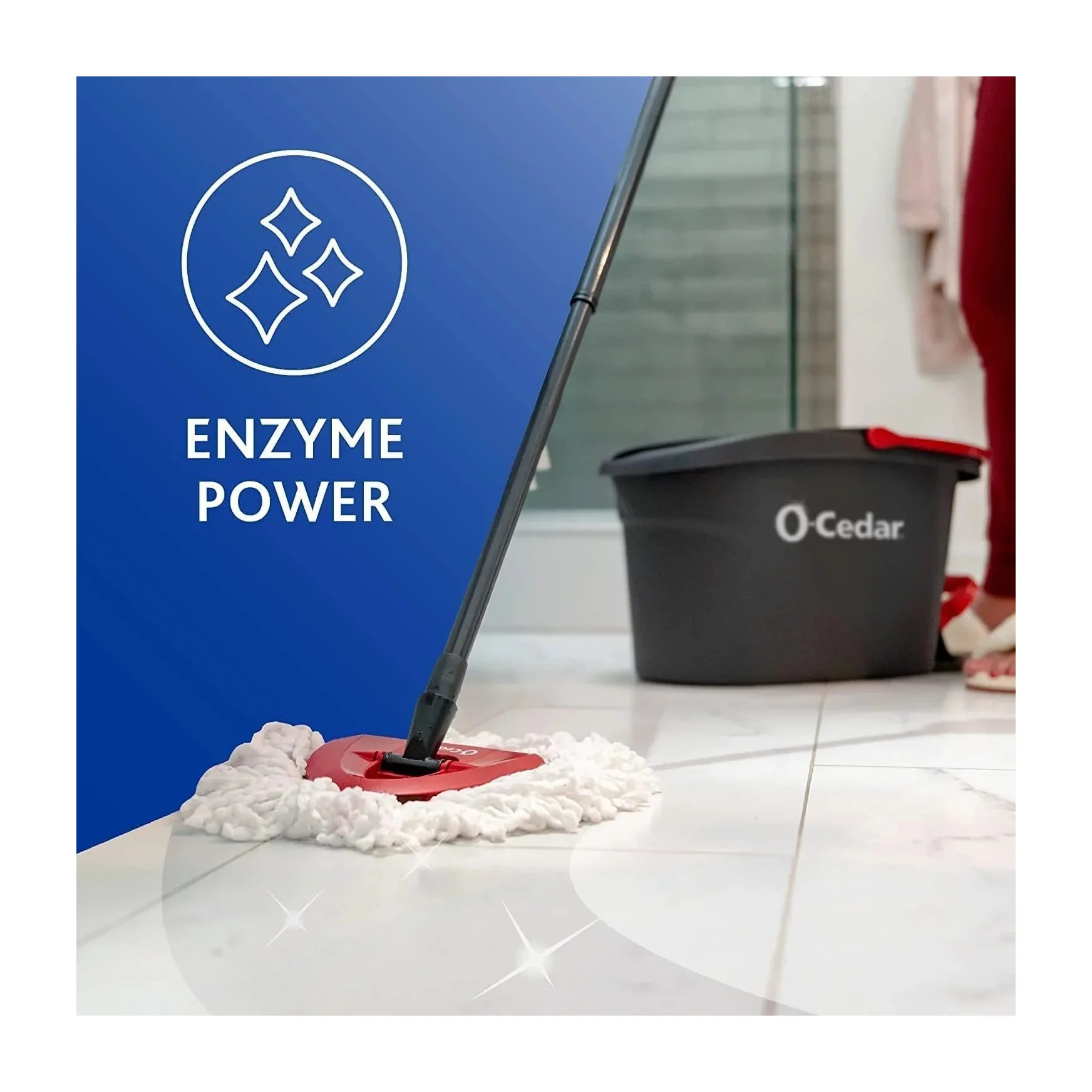 O-Cedar Easy Wring Microfiber Spin Mop with Bucket