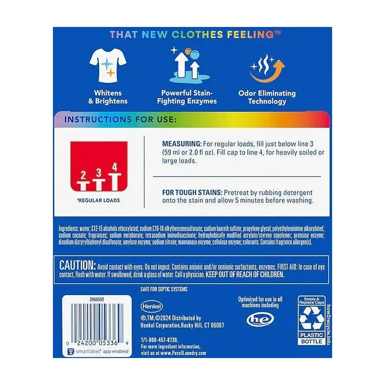 Persil ProClean Liquid Laundry Detergent, 120 Total Loads