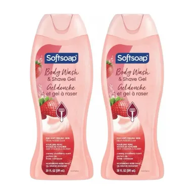 Shave Gel and Body Wash - SoftSoap Shave Gel and Body Wash 2 in 1 Strawberry