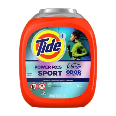 Tide PODS with Febreze Sport Odor Eliminator 72 count.