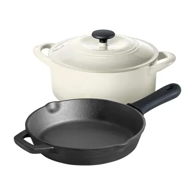 Tramontina 3-Piece Cast Iron Cookware Set, Latte
