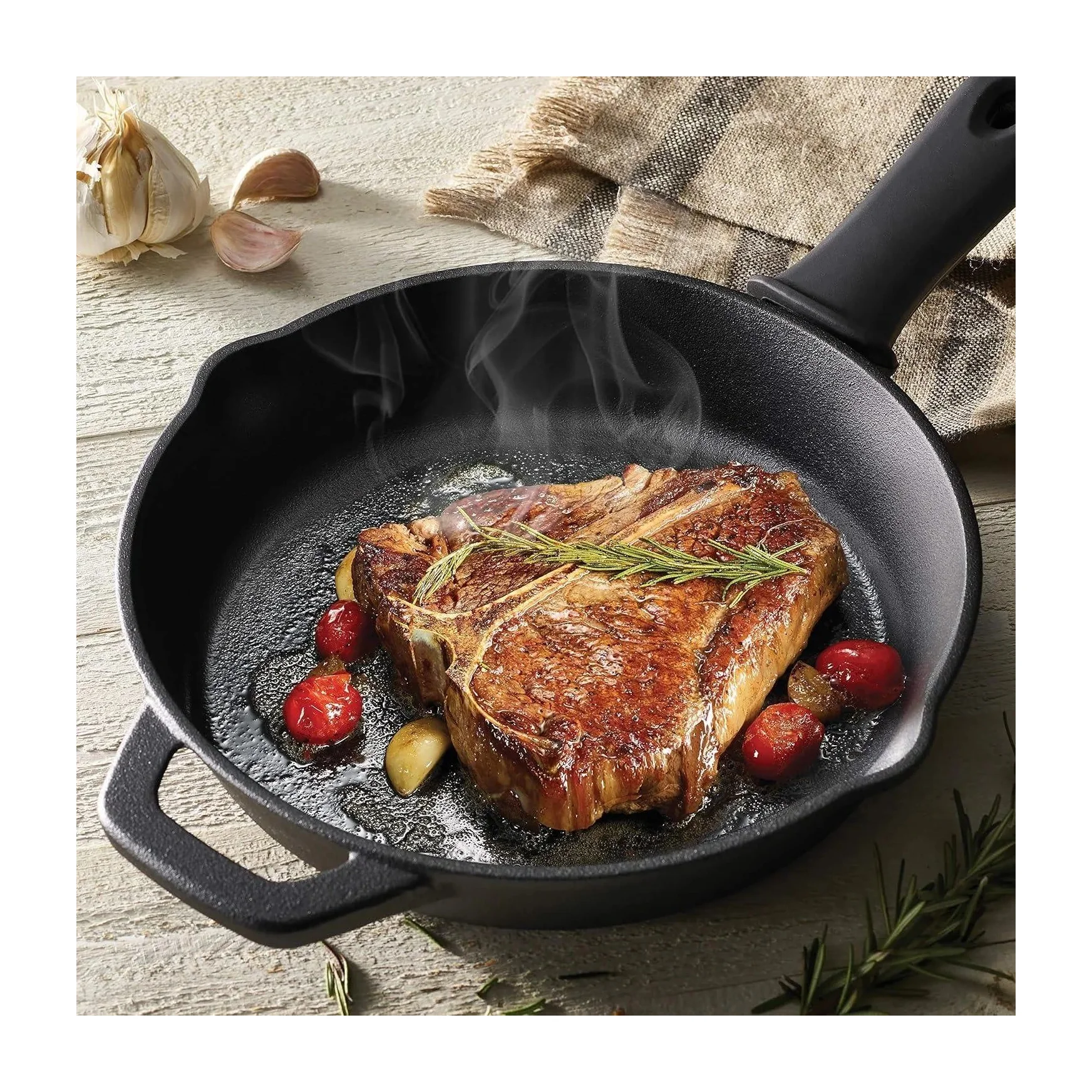 Tramontina 3-Piece Cast Iron Cookware Set, Latte