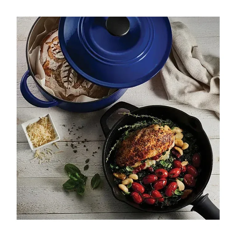 Tramontina 3-Piece Cast Iron Cookware Set, Red
