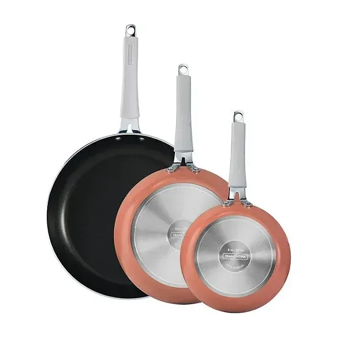 Tramontina 3-Pack Fry Pans, Charcoal Black