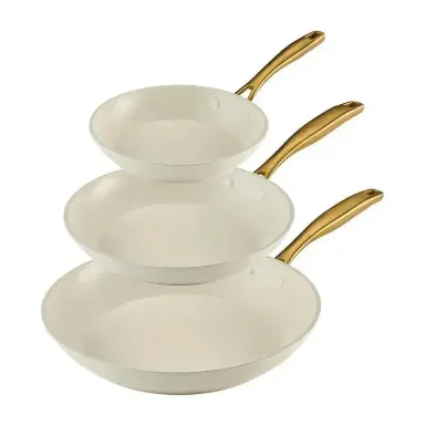Tramontina 3-Pack Fry Pans, White