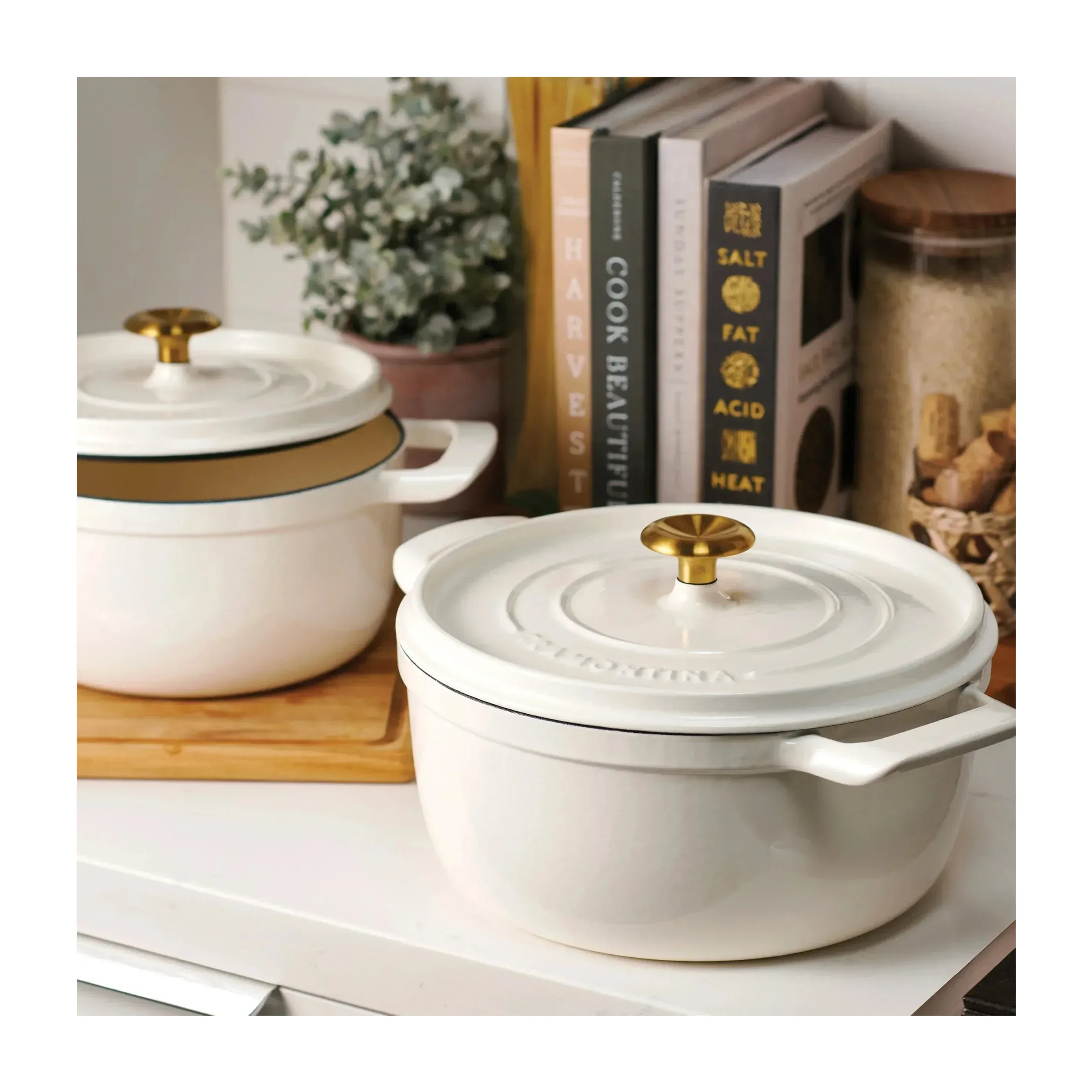 Tramontina 4 and 6 Quart Cast Iron Dutch Oven Set, Blue