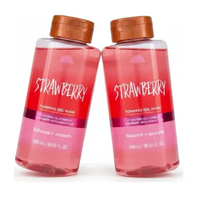 Tree Hut Strawberry Foaming Gel Body Wash (2 pack)